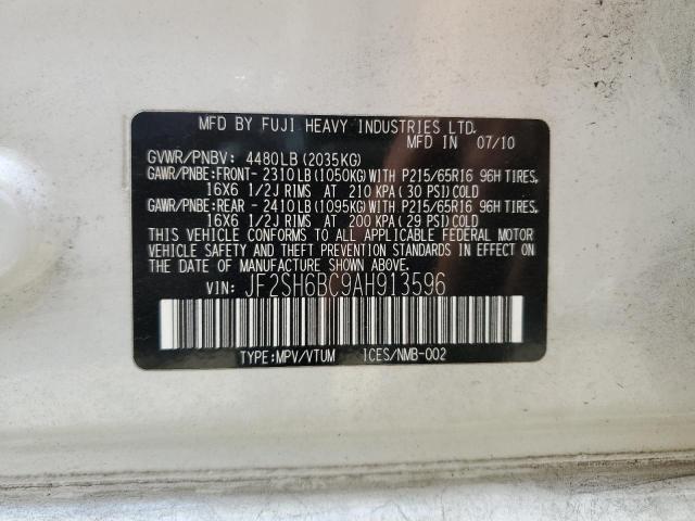 JF2SH6BC9AH913596 - 2010 SUBARU FORESTER XS Ağ foto 13