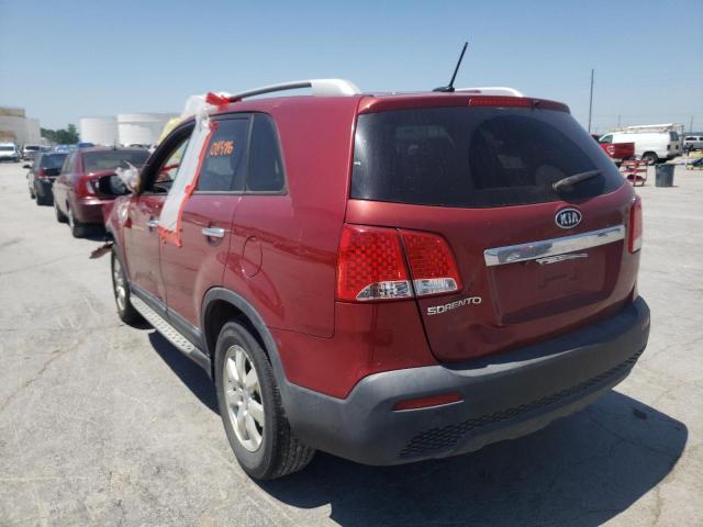 5XYKT3A12BG086143 - 2011 KIA SORENTO BASE RED photo 3