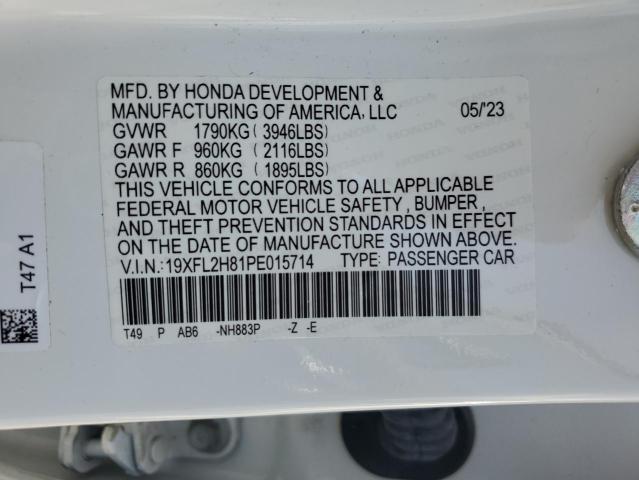 19XFL2H81PE015714 - 2023 HONDA CIVIC SPORT 白色 照片 12