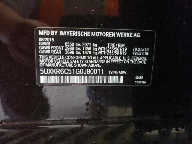 5UXKR6C51G0J80011 - 2016 BMW X5 XDRIVE50I BROWN photo 13