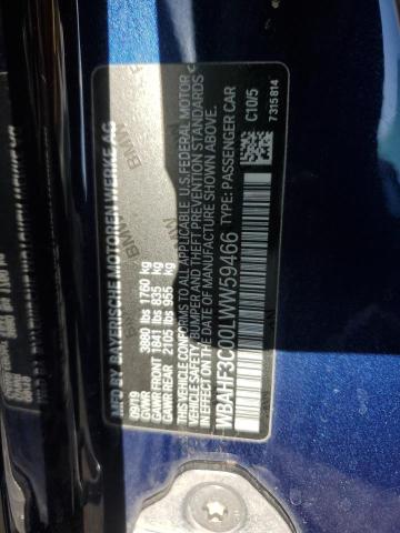 WBAHF3C00LWW59466 - 2020 BMW Z4 SDRIVE30I Niebieski zdjęcie 12