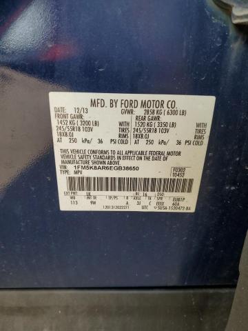 1FM5K8AR6EGB38650 - 2014 FORD INTERCEPTOR POLICE INTERCEPTOR BLUE photo 14