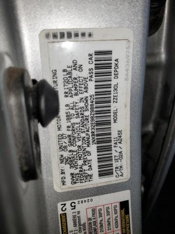 1NXBR32E98Z988405 - 2008 TOYOTA COROLLA CE SILVER photo 12