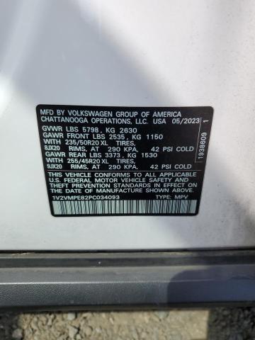 1V2VMPE82PC034093 - 2023 VOLKSWAGEN ID.4 PRO S 白色 照片 14