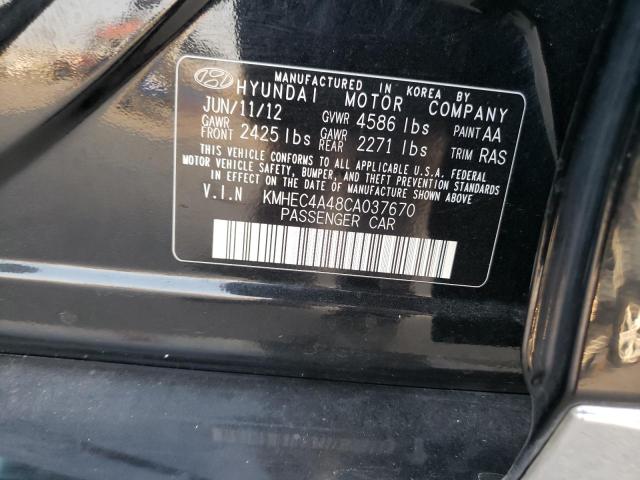 KMHEC4A48CA037670 - 2012 HYUNDAI SONATA HYBRID BLACK photo 12