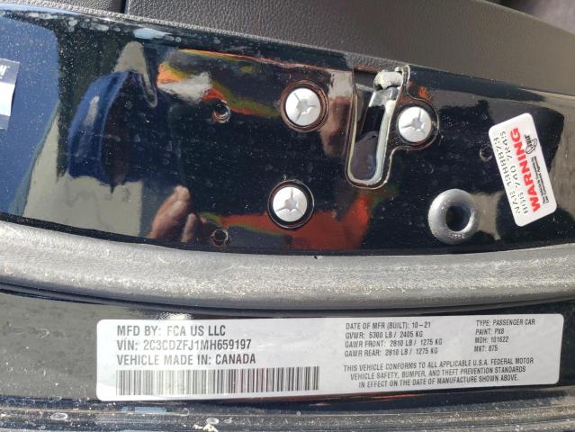 2C3CDZFJ1MH659197 - 2021 DODGE CHALLENGER R/T SCAT PACK BLACK photo 13