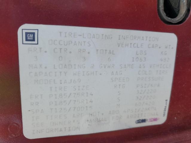 1G3AG55M3R6367736 - 1994 OLDSMOBILE CUTLASS CI S MAROON photo 24