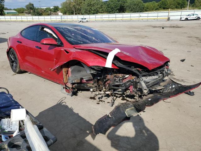 5YJSA1E60NF461961 - 2022 TESLA MODEL S Կարմիր լուսանկար 4