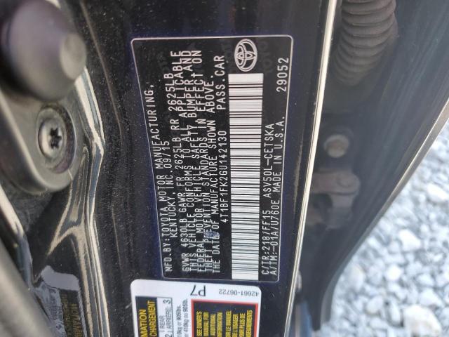 4T1BF1FK2GU142130 - 2016 TOYOTA CAMRY LE BLACK photo 12