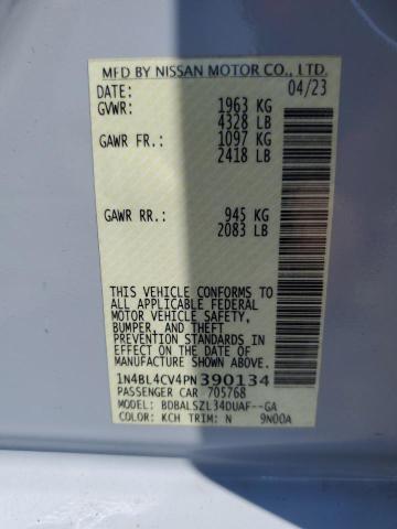 1N4BL4CV4PN390134 - 2023 NISSAN ALTIMA SR BLUE photo 12