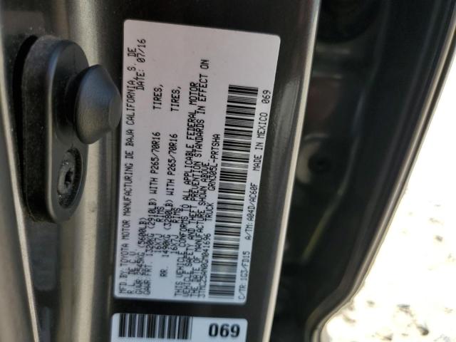 3TMCZ5AN0GM041696 - 2016 TOYOTA TACOMA DOUBLE CAB გრაფიტი ფოტო 13