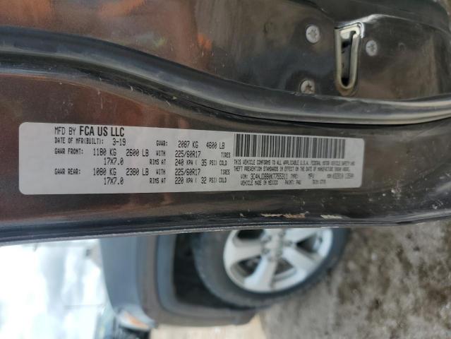 3C4NJDBB0KT755311 - 2019 JEEP COMPASS LATITUDE ნაცრისფერი ფოტო 12