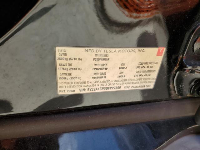 5YJSA1CP0DFP27599 - 2013 TESLA MODEL S Qara foto 12