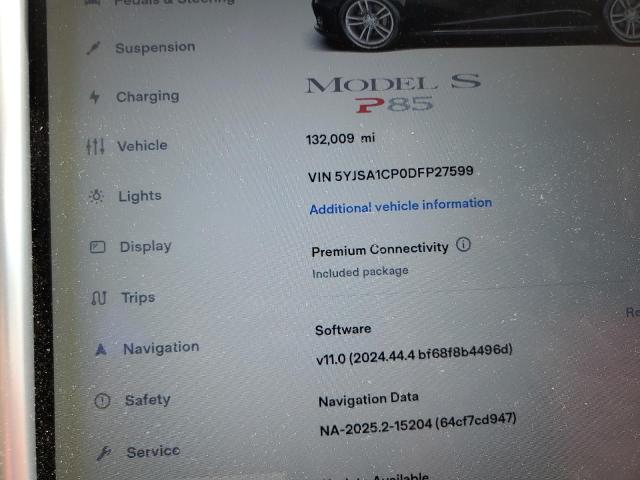 5YJSA1CP0DFP27599 - 2013 TESLA MODEL S Qara foto 9