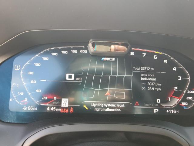 WBS43AY08NFL64831 - 2022 BMW M3 COMPETITION WHITE photo 9