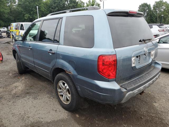 2HKYF18765H547888 - 2005 HONDA PILOT EXL BLUE photo 2