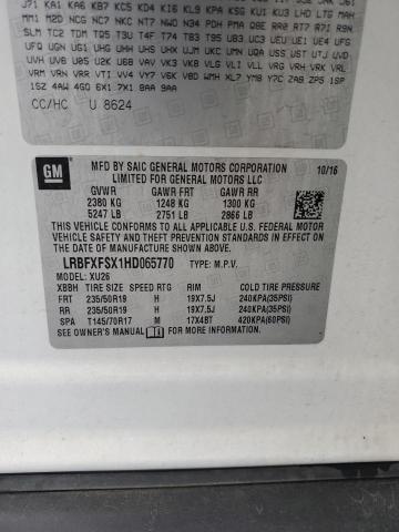 LRBFXFSX1HD065770 - 2017 BUICK ENVISION PREMIUM II WHITE photo 13