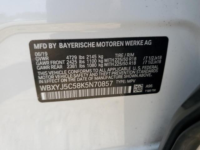 WBXYJ5C58K5N70857 - 2019 BMW X2 XDRIVE28I WHITE photo 14