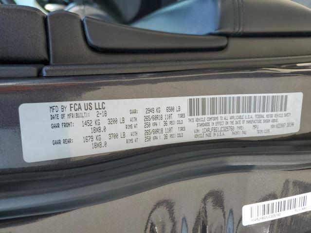 1C4RJFBG1JC325760 - 2018 JEEP GRAND CHER LIMITED Сұр фото 13