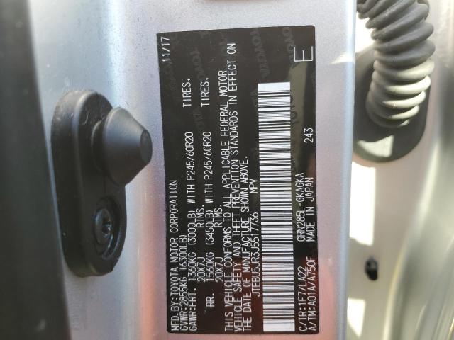 JTEBU5JR3J5517736 - 2018 TOYOTA 4RUNNER SR5/SR5 PREMIUM 灰色 照片 13