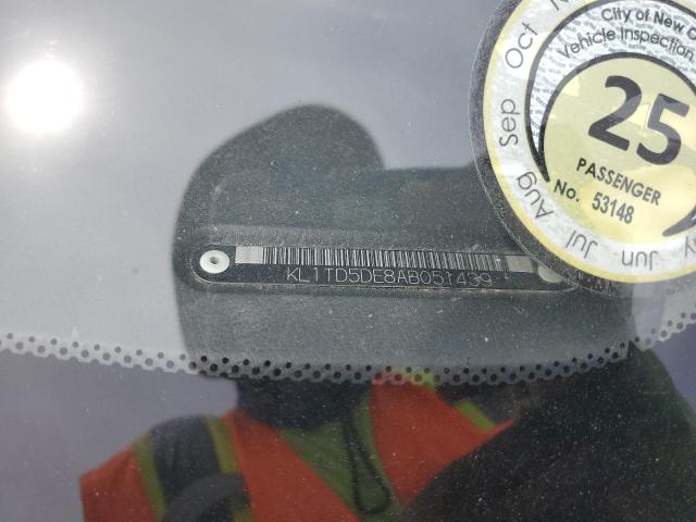 KL1TD5DE8AB051439 - 2010 CHEVROLET AVEO LS 黑色 照片 12