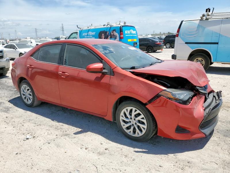 5YFBURHE6KP940121 - 2019 TOYOTA COROLLA L RED photo 4