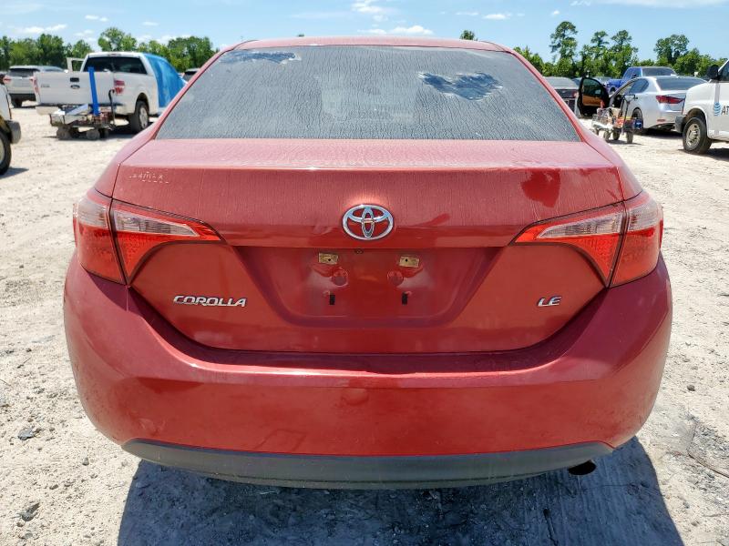 5YFBURHE6KP940121 - 2019 TOYOTA COROLLA L RED photo 6