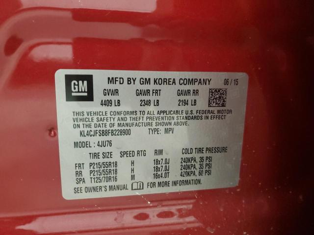 KL4CJFSB8FB228900 - 2015 BUICK ENCORE CONVENIENCE 栗色 照片 13