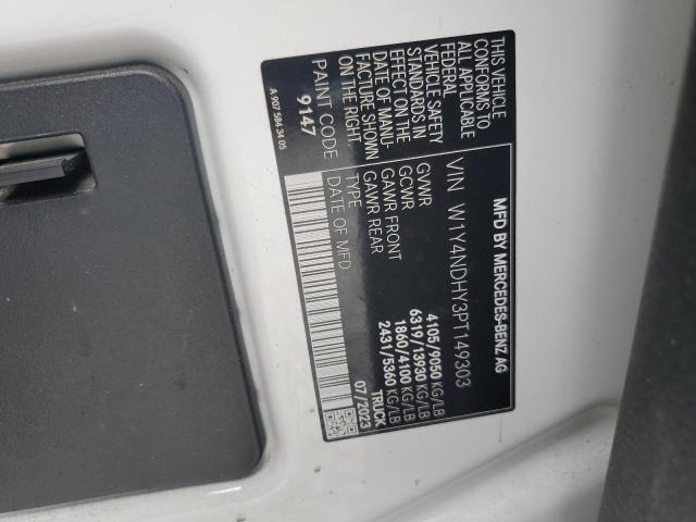 W1Y4NDHY3PT149303 - 2023 MERCEDES-BENZ SPRINTER 2500 WHITE photo 13