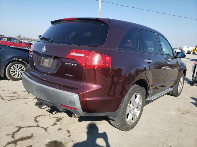 2HNYD28659H509452 - 2009 ACURA MDX TECHNOLOGY 勃艮第红 照片 4