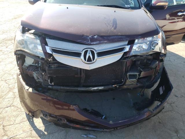 2HNYD28659H509452 - 2009 ACURA MDX TECHNOLOGY BURGUNDY photo 7