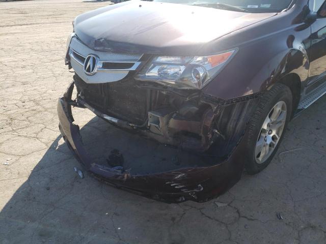 2HNYD28659H509452 - 2009 ACURA MDX TECHNOLOGY 勃艮第红 照片 9