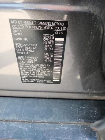 KNMAT2MV2HP548663 - 2017 NISSAN ROGUE S 灰色 照片 14