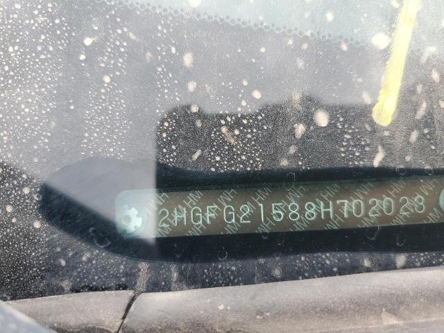 2HGFG21588H702023 - 2008 HONDA CIVIC SI BLUE photo 12