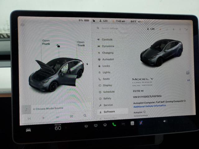 5YJYGDEE7LF057604 - 2020 TESLA MODEL Y 灰色 照片 9