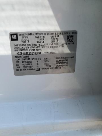 3GTP1NEC2GG338694 - 2016 GMC SIERRA C1500 SLT WHITE photo 13