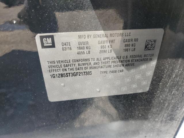 1G1ZB5ST3GF217385 - 2016 CHEVROLET MALIBU LS رمادي صورة 13