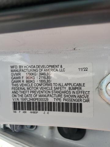 19XFL2H80PE000329 - 2023 HONDA CIVIC SPORT 白色 照片 12