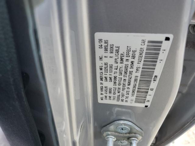 1HGCM56396A128919 - 2006 HONDA ACCORD SE SILVER photo 12