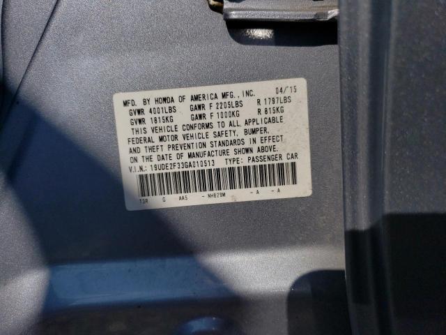 19UDE2F33GA010513 - 2016 ACURA ILX BASE WATCH PLUS SILVER photo 12