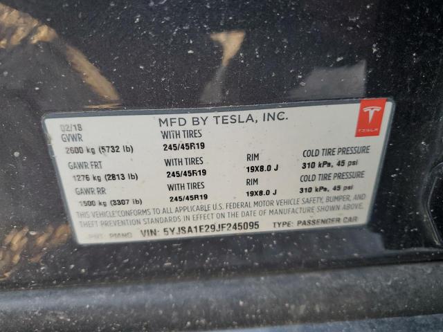 5YJSA1E29JF245095 - 2018 TESLA MODEL S 灰色 照片 13