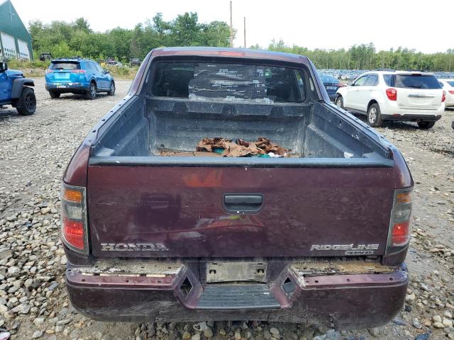 2HJYK16297H551976 - 2007 HONDA RIDGELINE RT RED photo 6