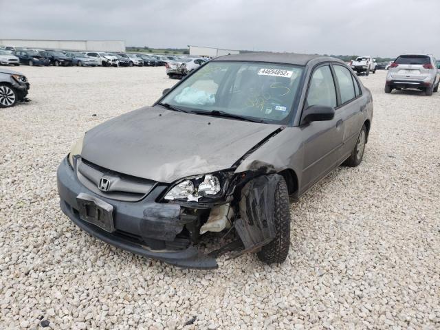 1HGES16405L006520 - 2005 HONDA CIVIC DX GRAY photo 2