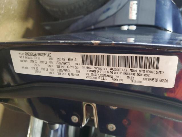 1C6RR7LTXDS604829 - 2013 RAM 1500 SLT BLUE photo 12