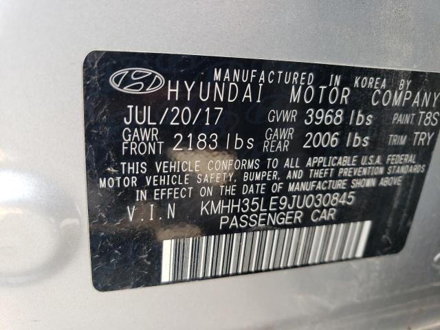 KMHH35LE9JU030845 - 2018 HYUNDAI ELANTRA GT SILVER photo 12