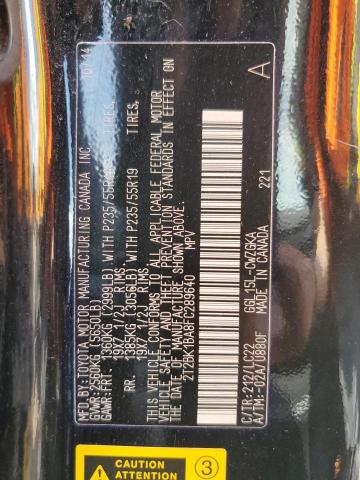 2T2BK1BA8FC289640 - 2015 LEXUS RX 350 BASE BLACK photo 14