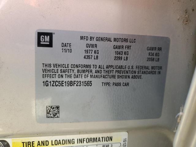 1G1ZC5E19BF231565 - 2011 CHEVROLET MALIBU 1LT GOLD photo 13