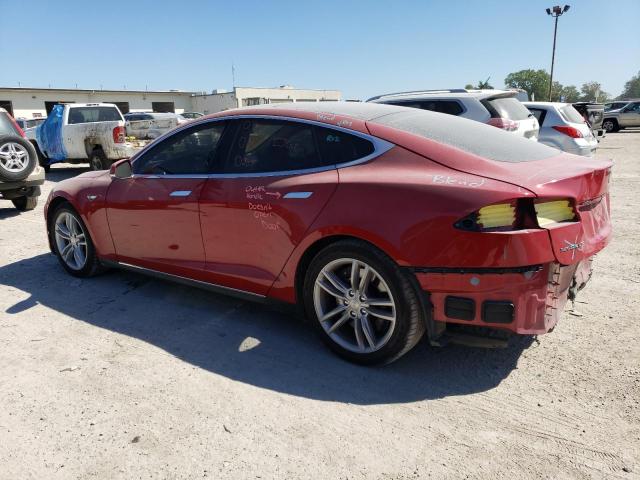 5YJSA1DN1DFP09612 - 2013 TESLA MODEL S Rojo foto 2