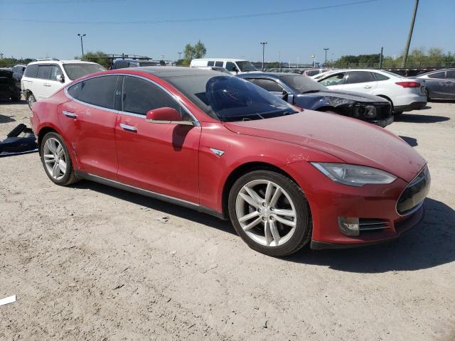 5YJSA1DN1DFP09612 - 2013 TESLA MODEL S Rojo foto 4