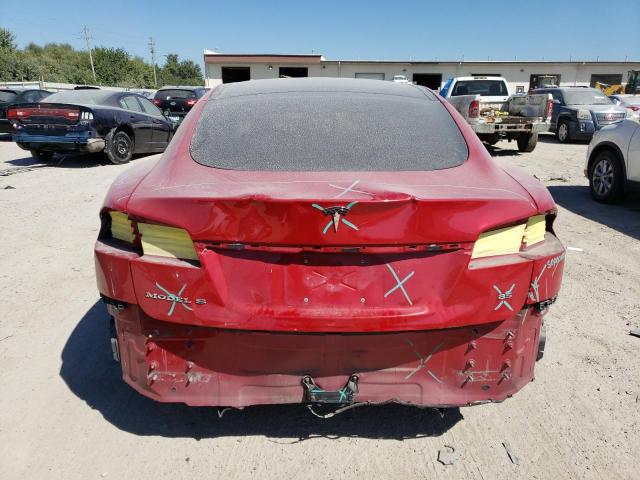 5YJSA1DN1DFP09612 - 2013 TESLA MODEL S Rojo foto 6